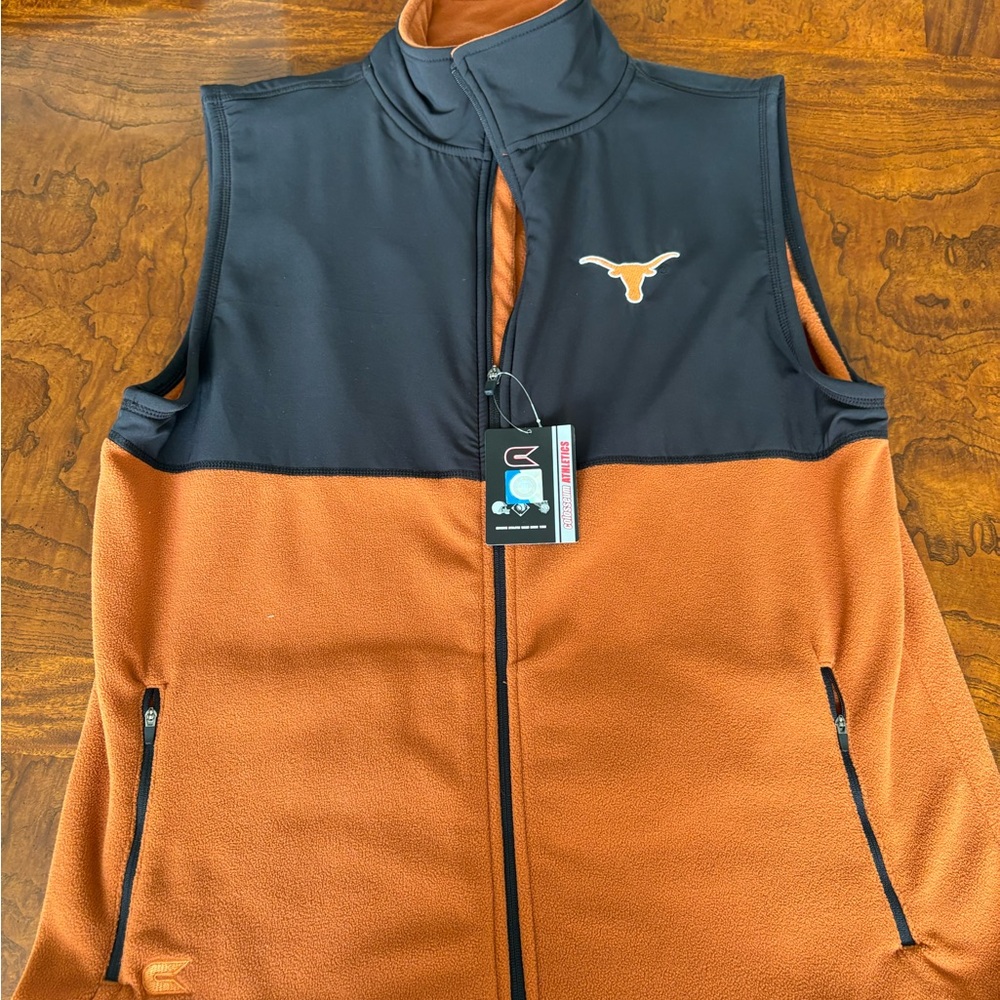 Colosseum University of Texas Black and Orange Vest
